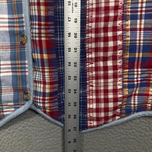 VTG Studio Collection Patchwork Plaid Vest Womens Plus 20 Retro 90s Y2K Boho‎ - Picture 5 of 9